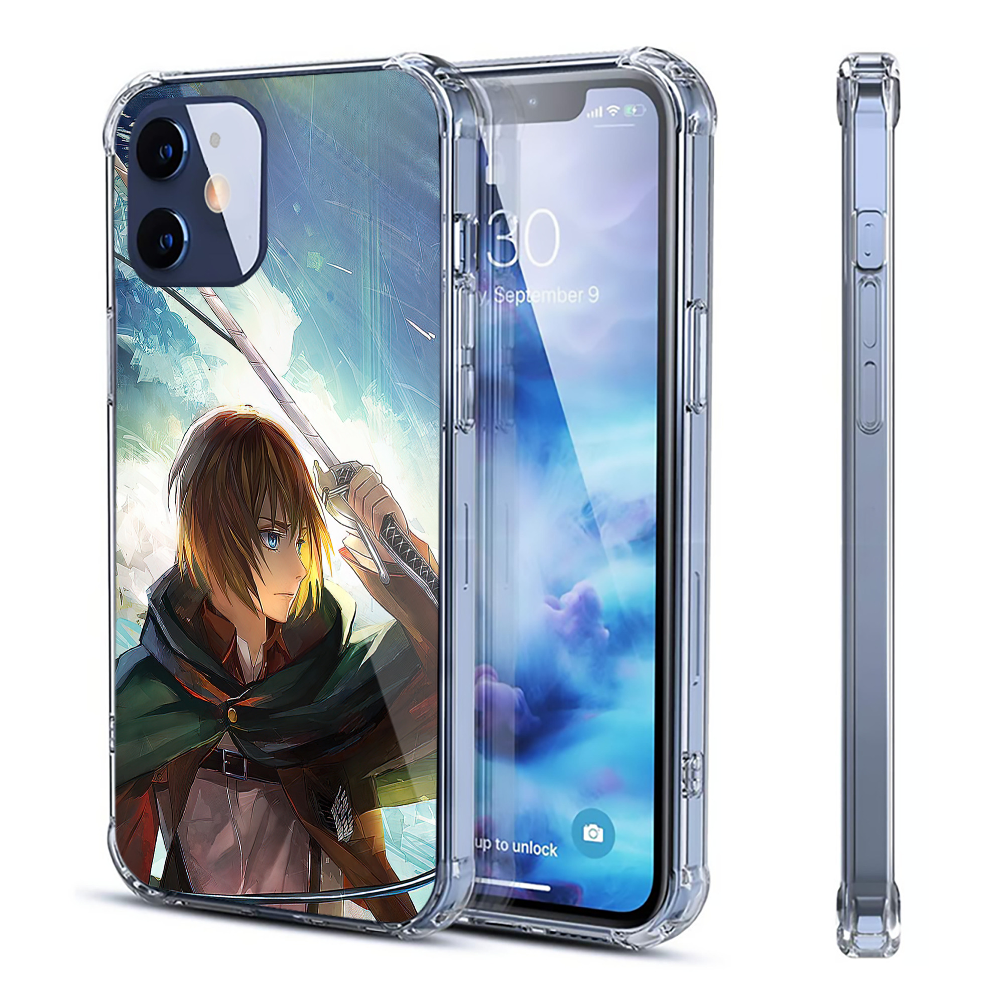 （画像用） 進撃の巨人 Attack on Titan 【iPhone 12シリーズ対応】透明スマホケース（クリアソフトケース）